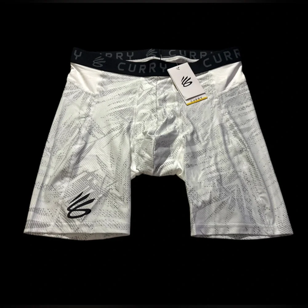 Under Armour Men’s Curry HeatGear Printed Compression Shorts 1379829-101 Size XL